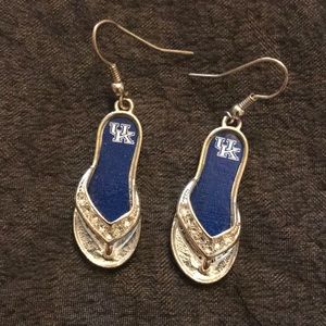 UK (University of Kentucky) Flip Flop earrings